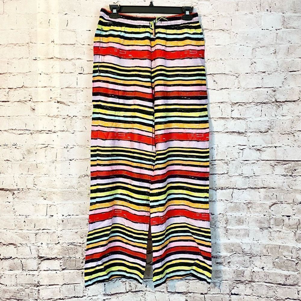 BP Womens Multicolor Chalk Pocket Striped Elastic Waist Wide Leg Lounge Pants XS